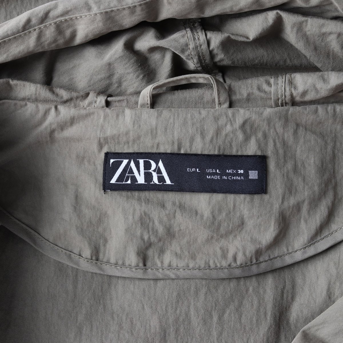 ZARA 자라카키 아웃포켓 오버핏 후드 집업 재킷  이미지 6