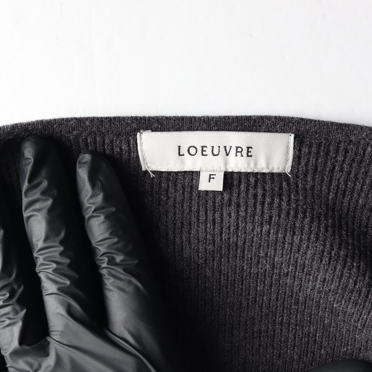 LOEUVRE 루에브르 23FW 차콜 하프넥 머플러 울 니트 티셔츠 이미지 6