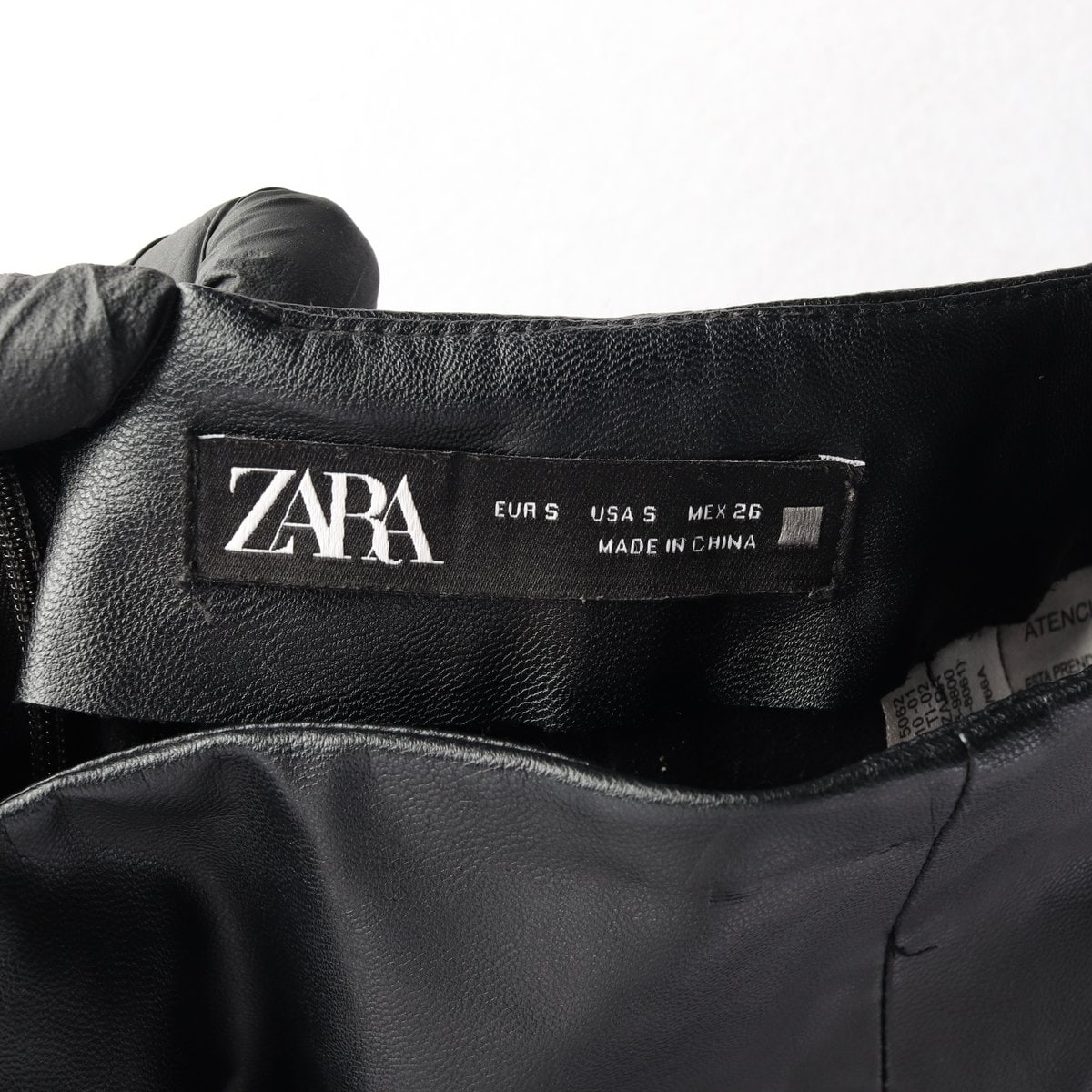 ZARA 자라 블랙 레더 컷아웃 슬릿 롱 가죽 치마 스커트 S 이미지 6