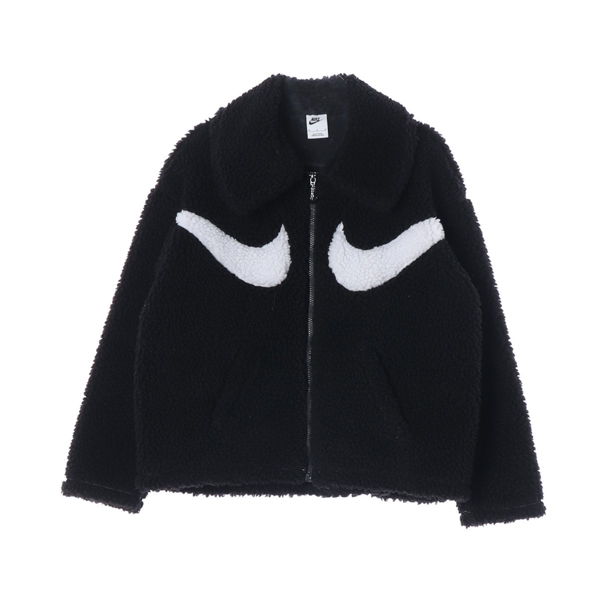 나이키 스우시 블랙 카라 뽀글이 집업 점퍼 재킷 22FW 상세 이미지 1