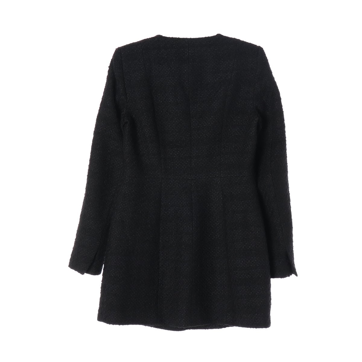 ZARA 자라 블랙 노카라 트위드 하프 자켓 재킷 코트 상세 이미지 2