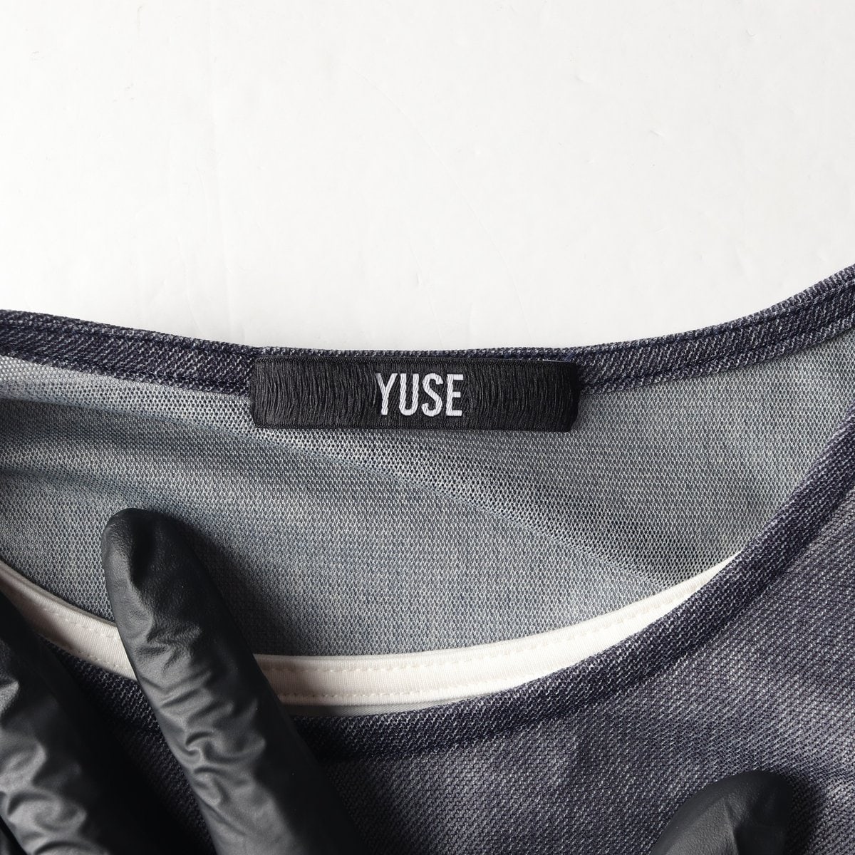 YUSE 유즈 메시 레이어드 반팔 크롭  티셔츠  이미지 5