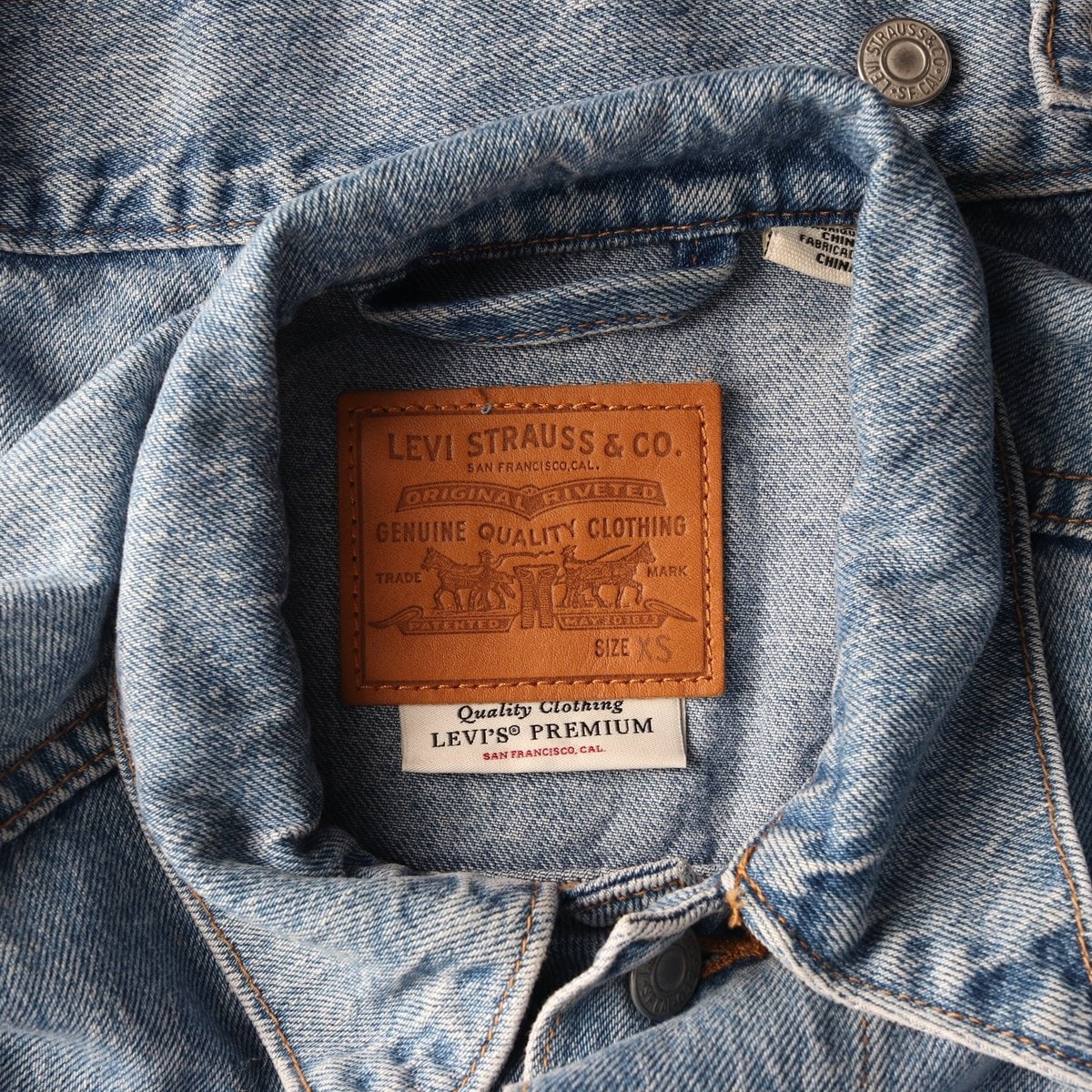 LEVIS 리바이스 워싱 블루 데님 재킷 청자켓 이미지 5