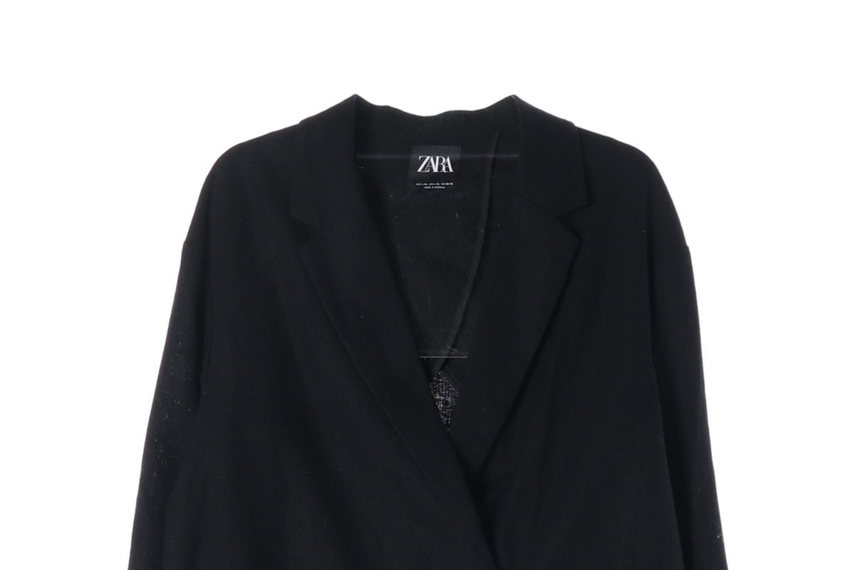 ZARA 자라 린넨 블랙 더블버튼 블레이저 재킷 자켓 상세 이미지 3