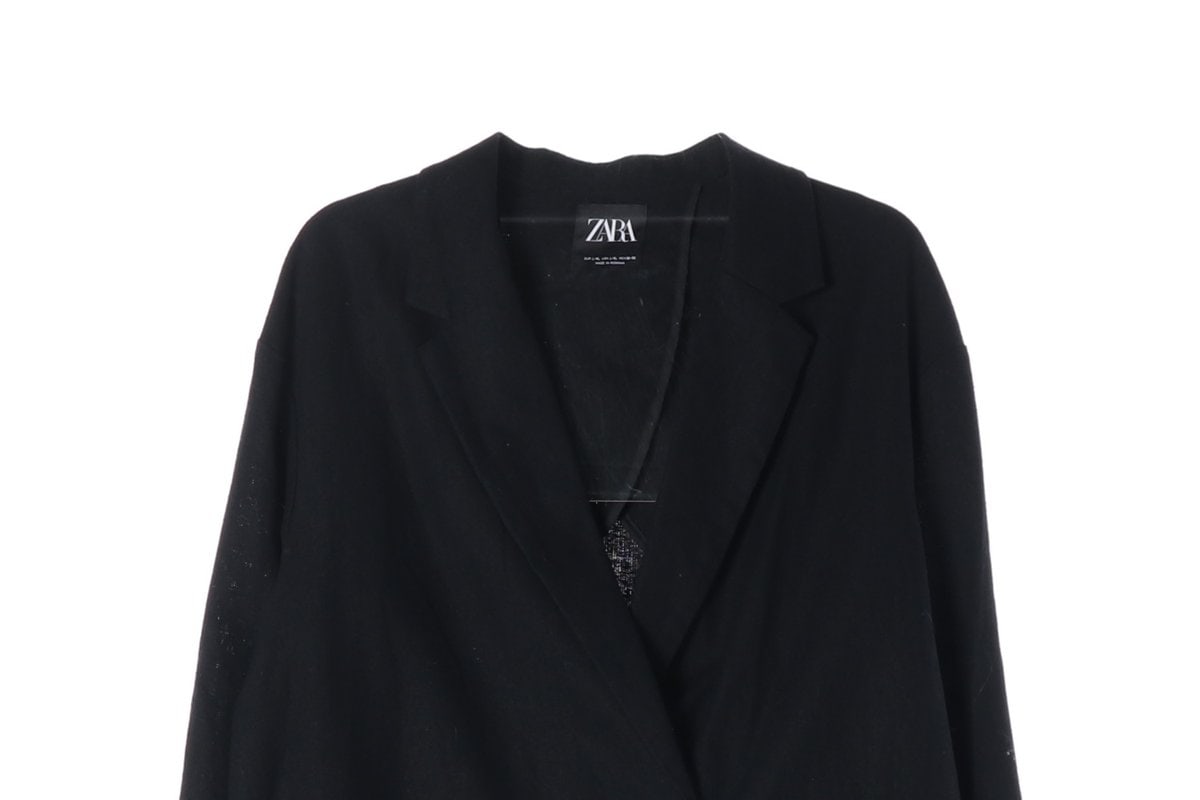 ZARA 자라 린넨 블랙 더블버튼 블레이저 재킷 자켓 이미지 3