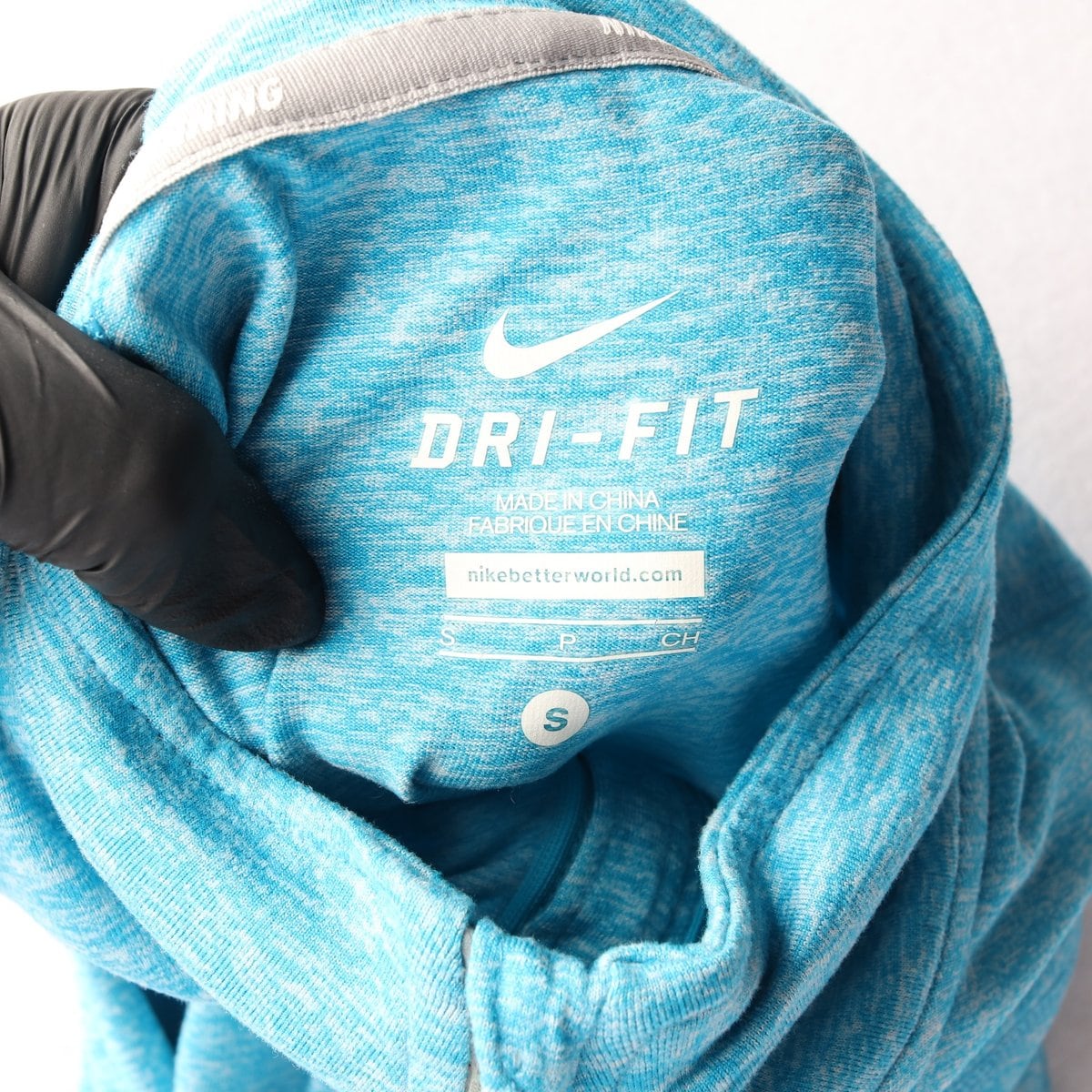 NIKE 나이키 블루 하프집업 핑거홀 긴팔 러닝탑 티셔츠 상세 이미지 5