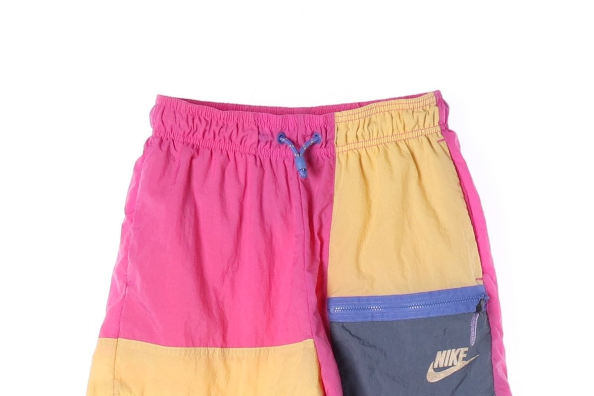 NIKE 나이키 핑크 옐로우 배색 유틸리티 포켓 밴딩 반바지 쇼츠 상세 이미지 3
