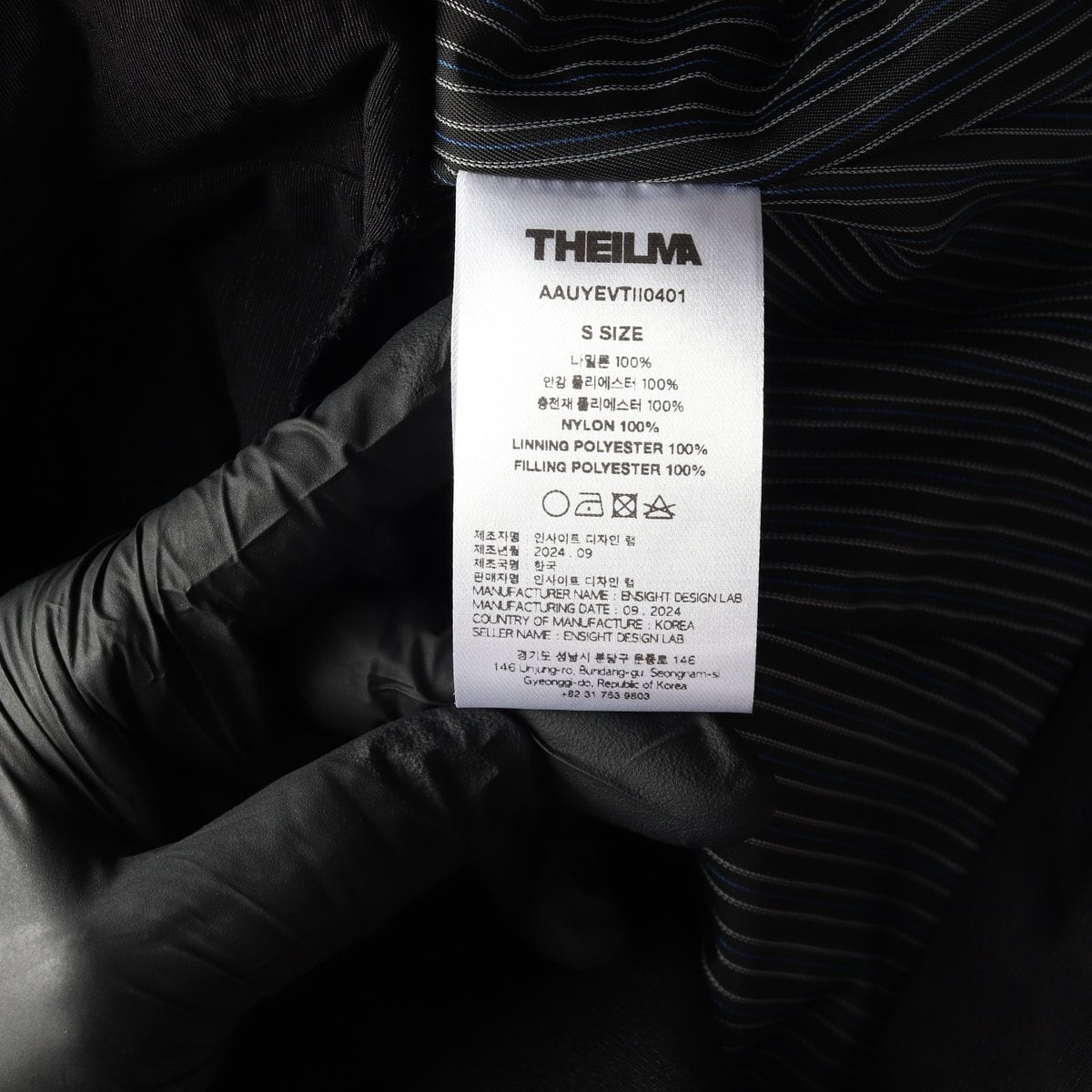 THE ILMA 더일마 25SS 블랙 언발 라인 민소매 집업베스트 조끼 S 상세 이미지 8