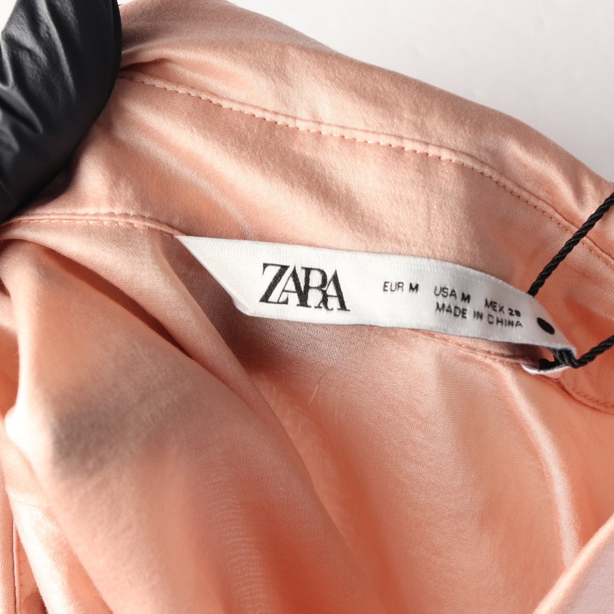 ZARA 자라 핑크 큐빅 장식 패턴 긴팔 셔츠 M 상세 이미지 5