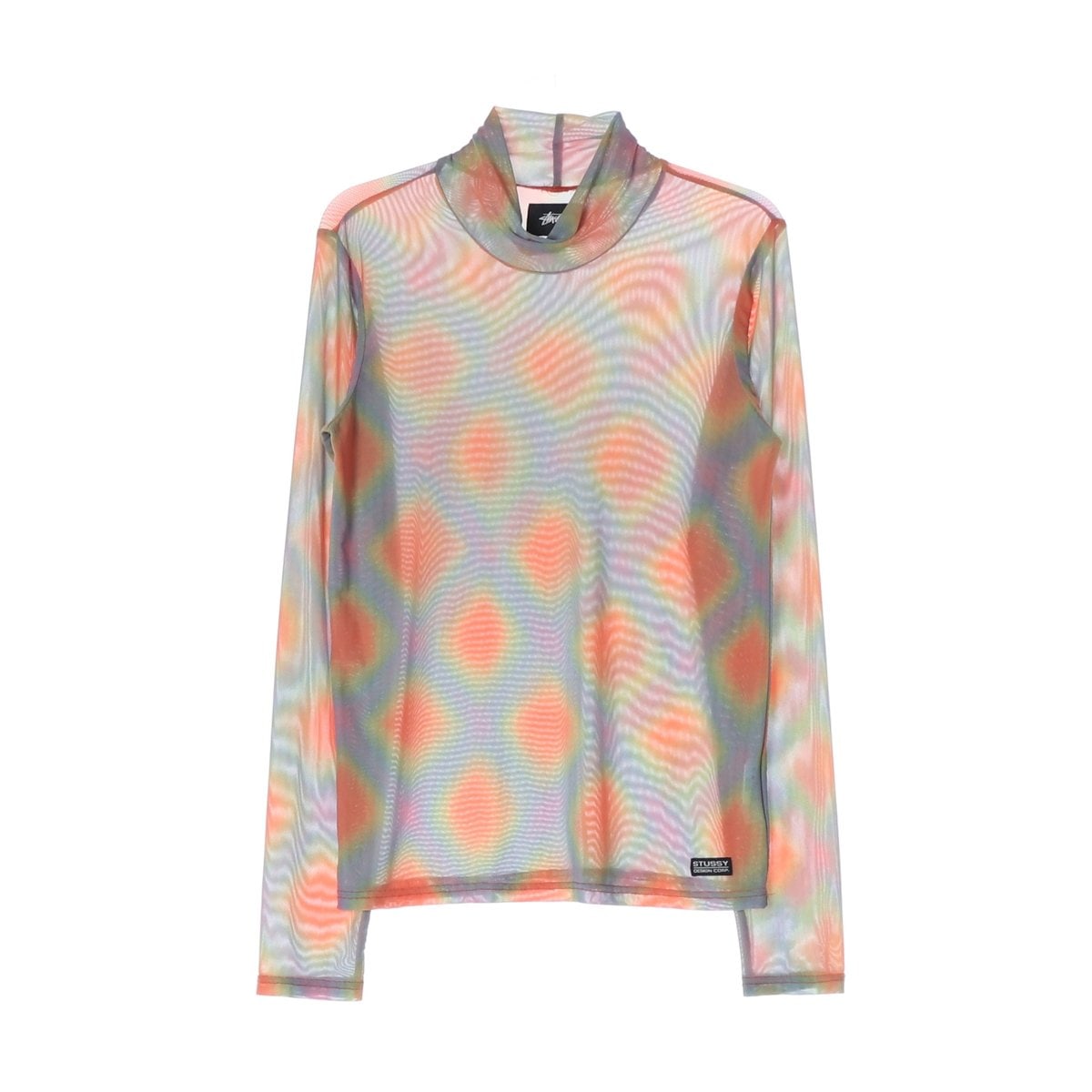 STUSSY 스투시 우먼스 스펙트럼 메쉬 모크넥 긴팔 블라우스 M 이미지 1