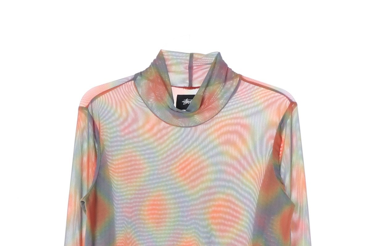STUSSY 스투시 우먼스 스펙트럼 메쉬 모크넥 긴팔 블라우스 M 이미지 3