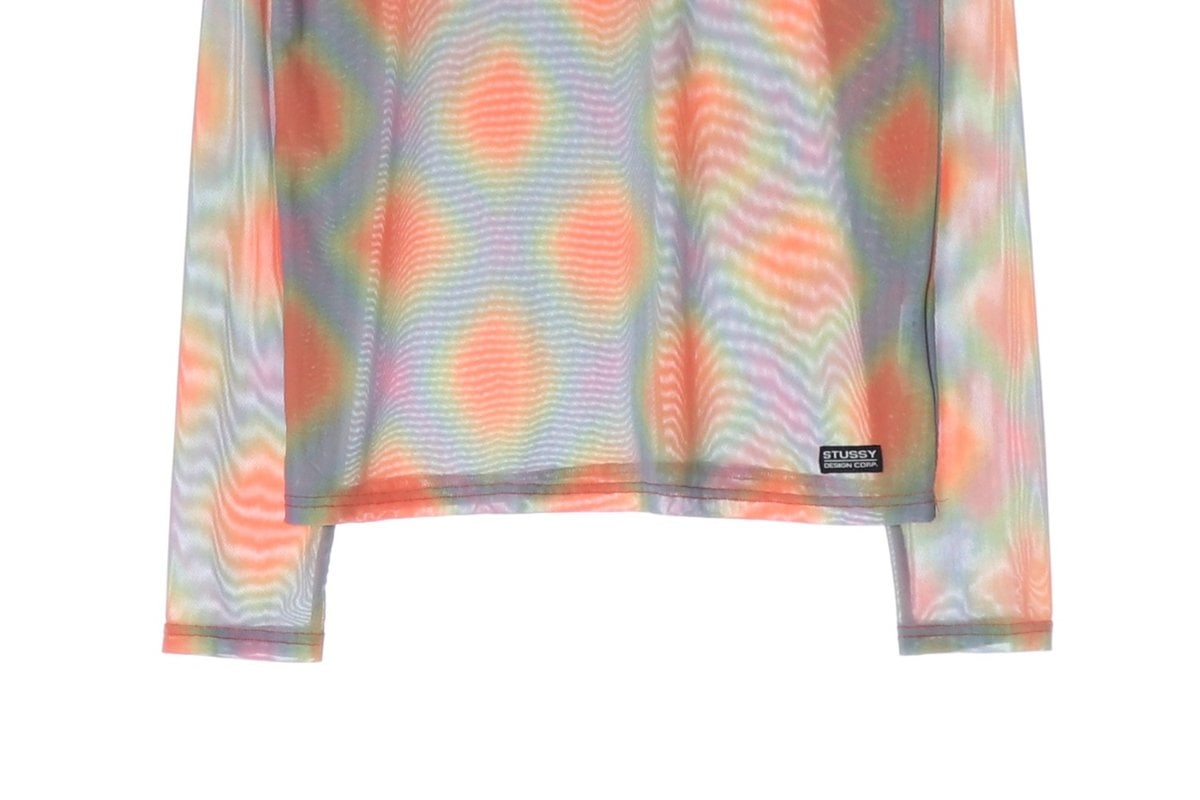 STUSSY 스투시 우먼스 스펙트럼 메쉬 모크넥 긴팔 블라우스 M 이미지 5