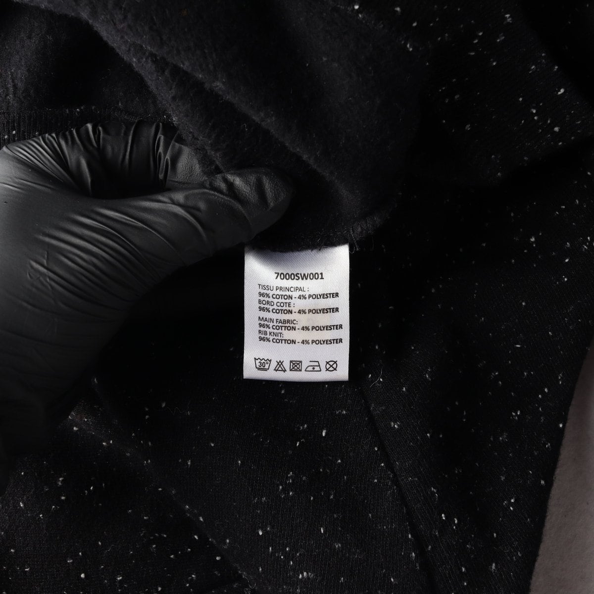 CARVEN 까르뱅 블랙 로고 펄 크롭 맨투맨 스웨트셔츠 XS 상세 이미지 6