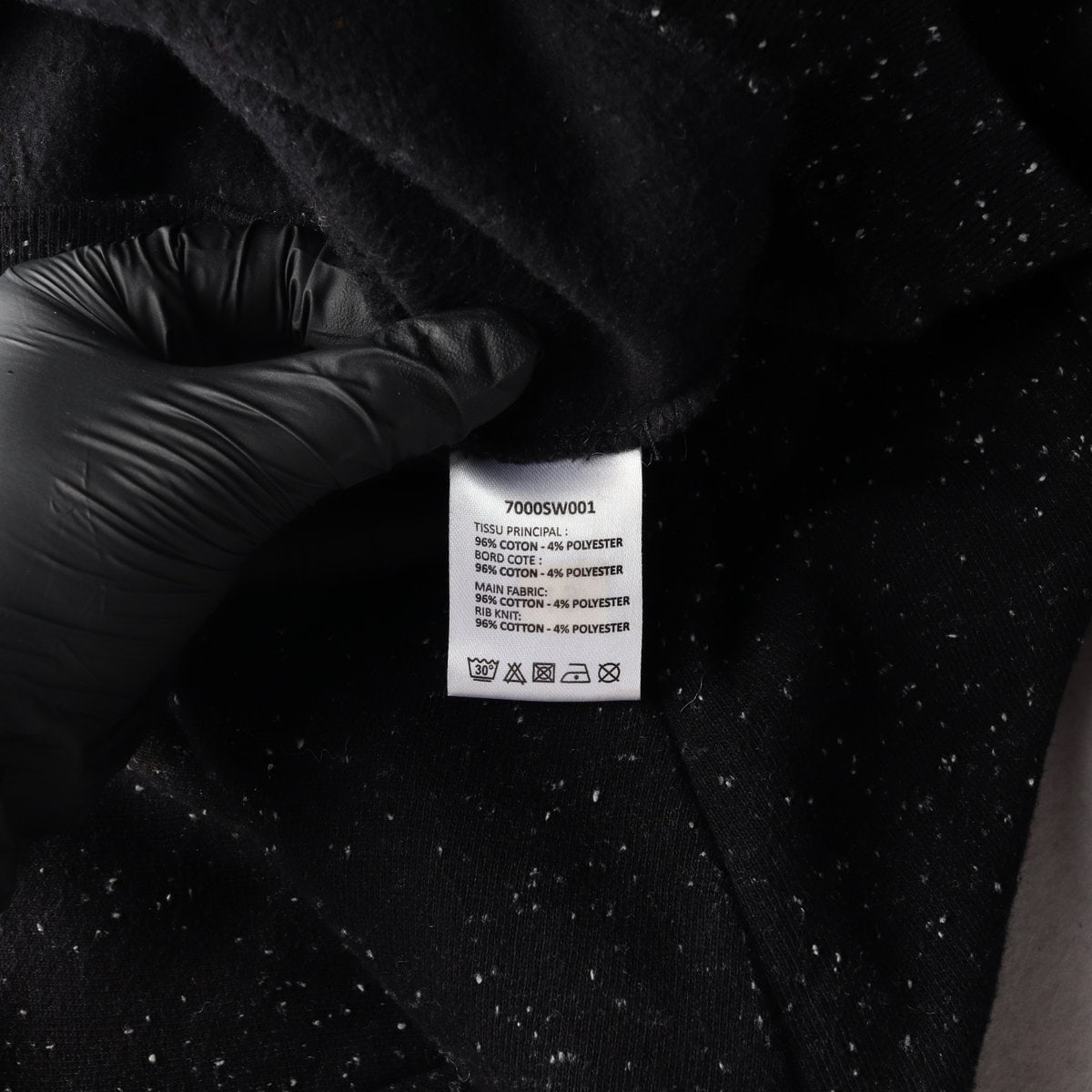 CARVEN 까르뱅 블랙 로고 펄 크롭 맨투맨 스웨트셔츠 XS 이미지 6