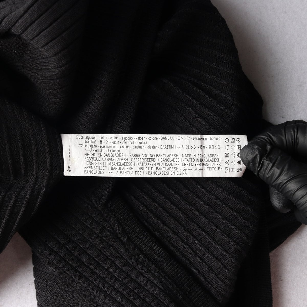 ZARA 자라 블랙 골지 스퀘어넥 긴팔 티셔츠  상세 이미지 6