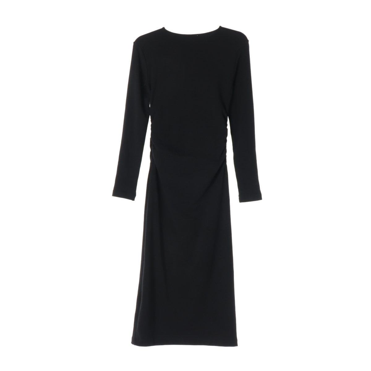 ZARA 자라 블랙 허리 셔링 긴팔 맥시 롱 원피스 S 상세 이미지 2