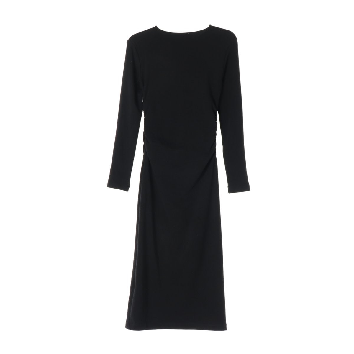 ZARA 자라 블랙 허리 셔링 긴팔 맥시 롱 원피스 S 이미지 2