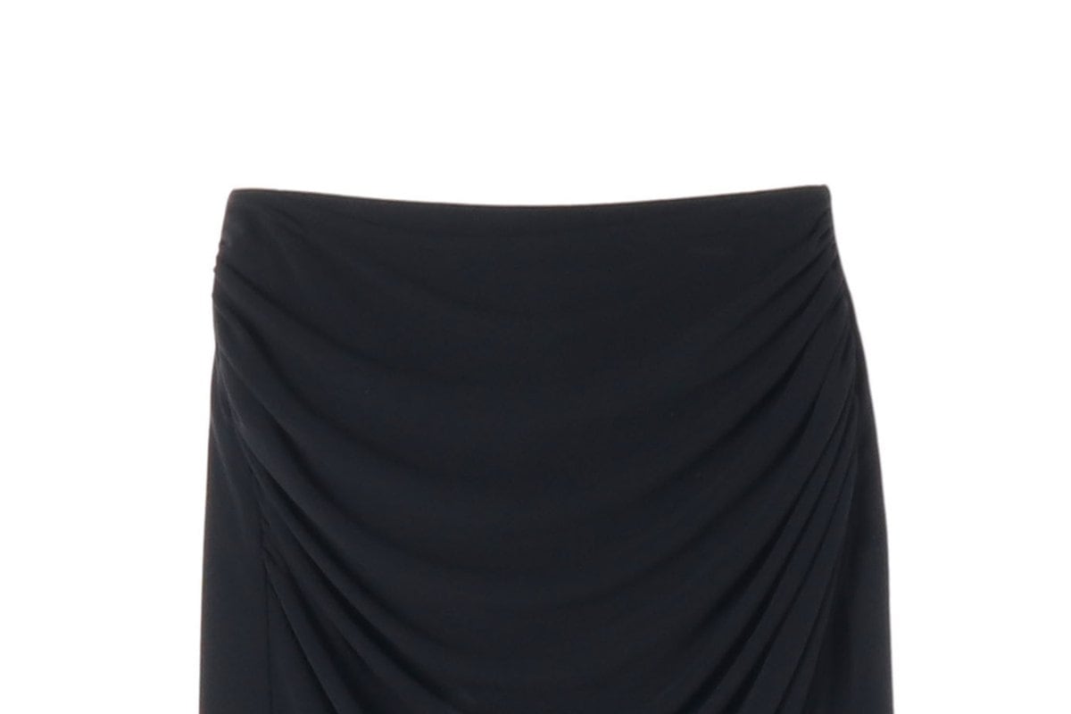 (새상품)ZARA 자라 블랙 셔링 랩 미니 스커트 치마 S 상세 이미지 3