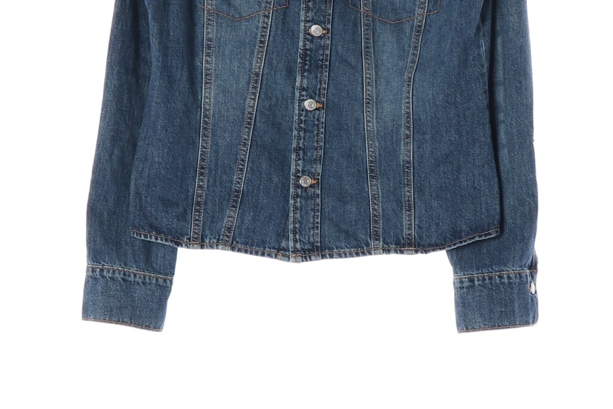 ZARA 자라 진청 워싱 라인 데님 셔츠 재킷 청자켓 L 상세 이미지 4