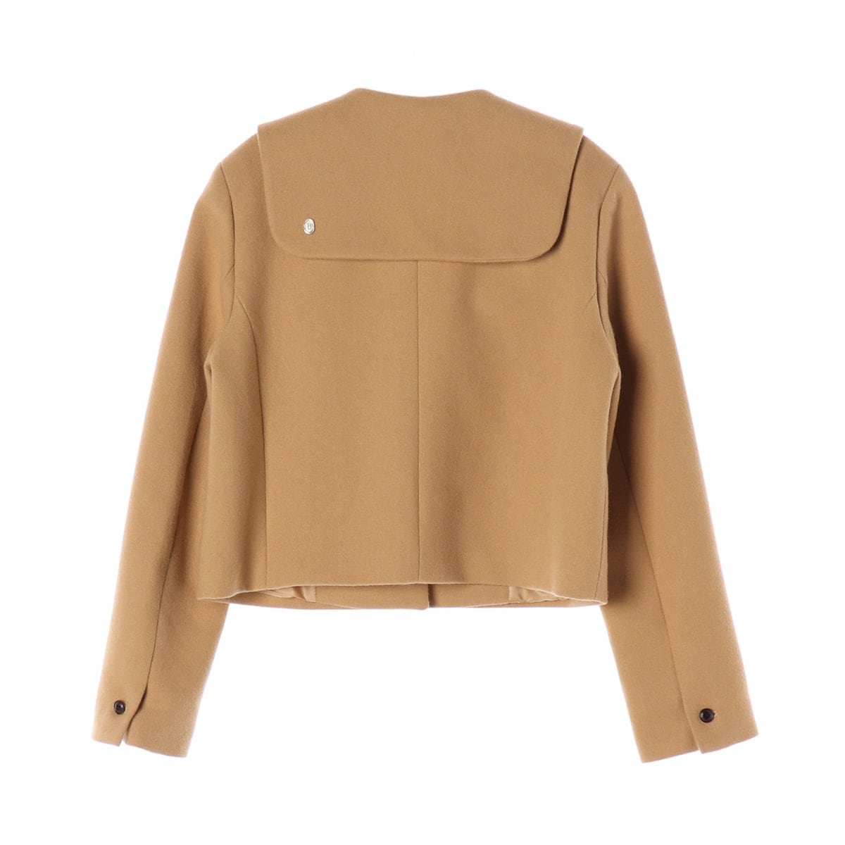 썸웨어버터 24FW 울80% 카멜 베이지 티아 세일러 카라 숏 코트 재킷 상세 이미지 3