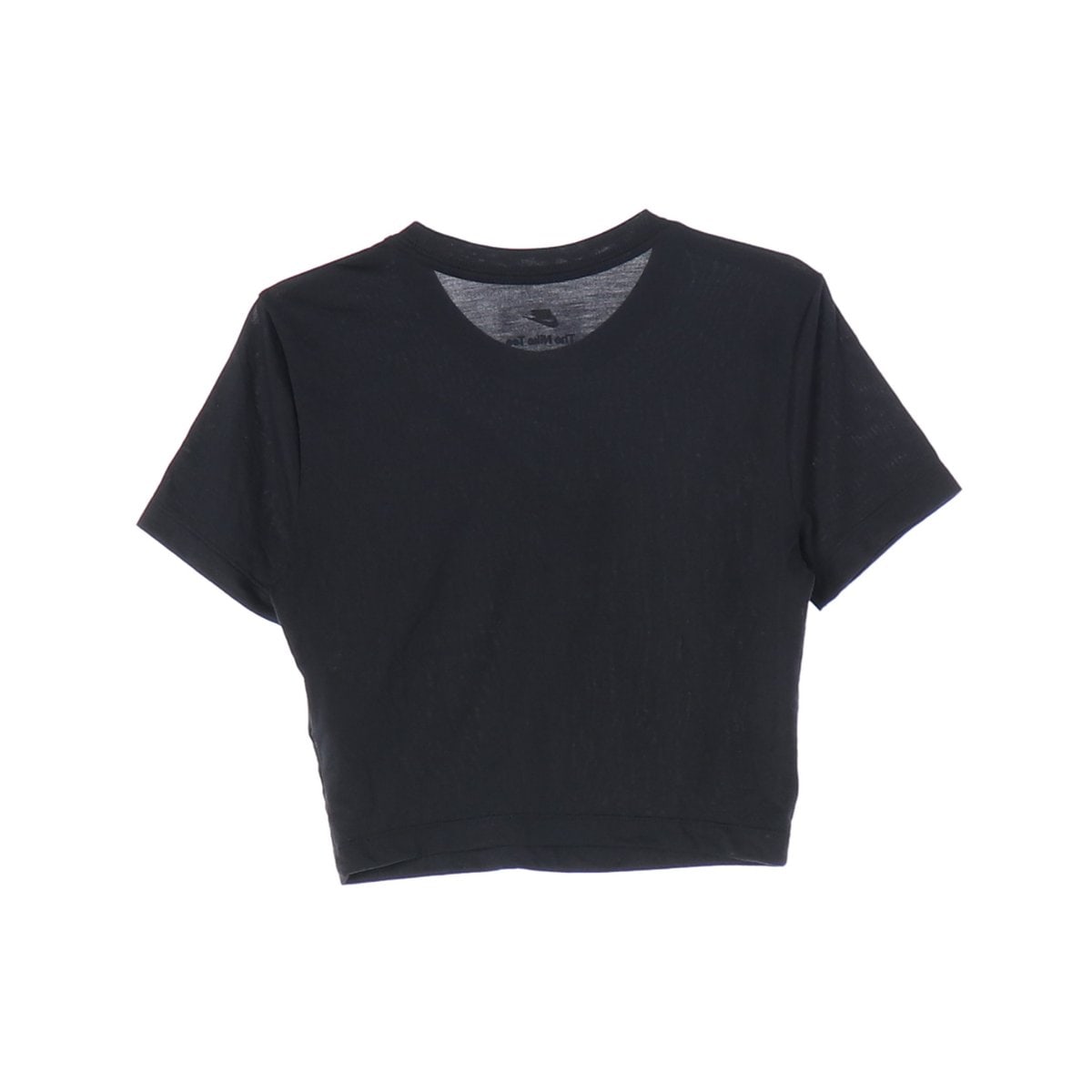 NIKE 나이키 24SS 블랙 스우시 프린팅 반팔 크롭 티셔츠 S 이미지 2
