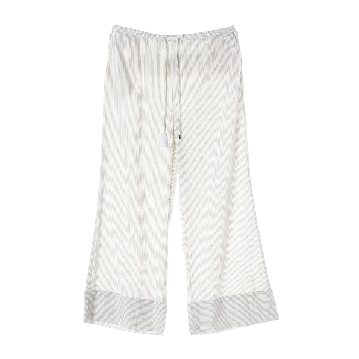 (새상품)ZARA 자라 크림 스트라이프 와이드 밴딩 이지 팬츠 바지 XL 상세 이미지 1