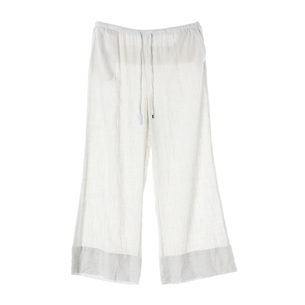 (새상품)ZARA 자라 크림 스트라이프 와이드 밴딩 이지 팬츠 바지 XL 이미지 1