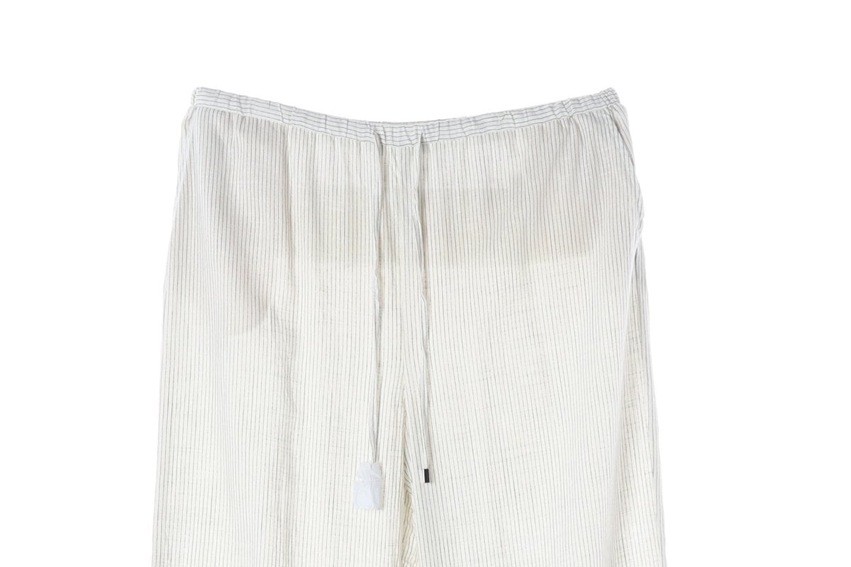 (새상품)ZARA 자라 크림 스트라이프 와이드 밴딩 이지 팬츠 바지 XL 상세 이미지 3