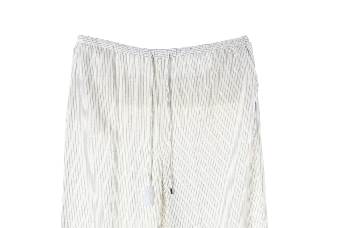 (새상품)ZARA 자라 크림 스트라이프 와이드 밴딩 이지 팬츠 바지 XL 이미지 3
