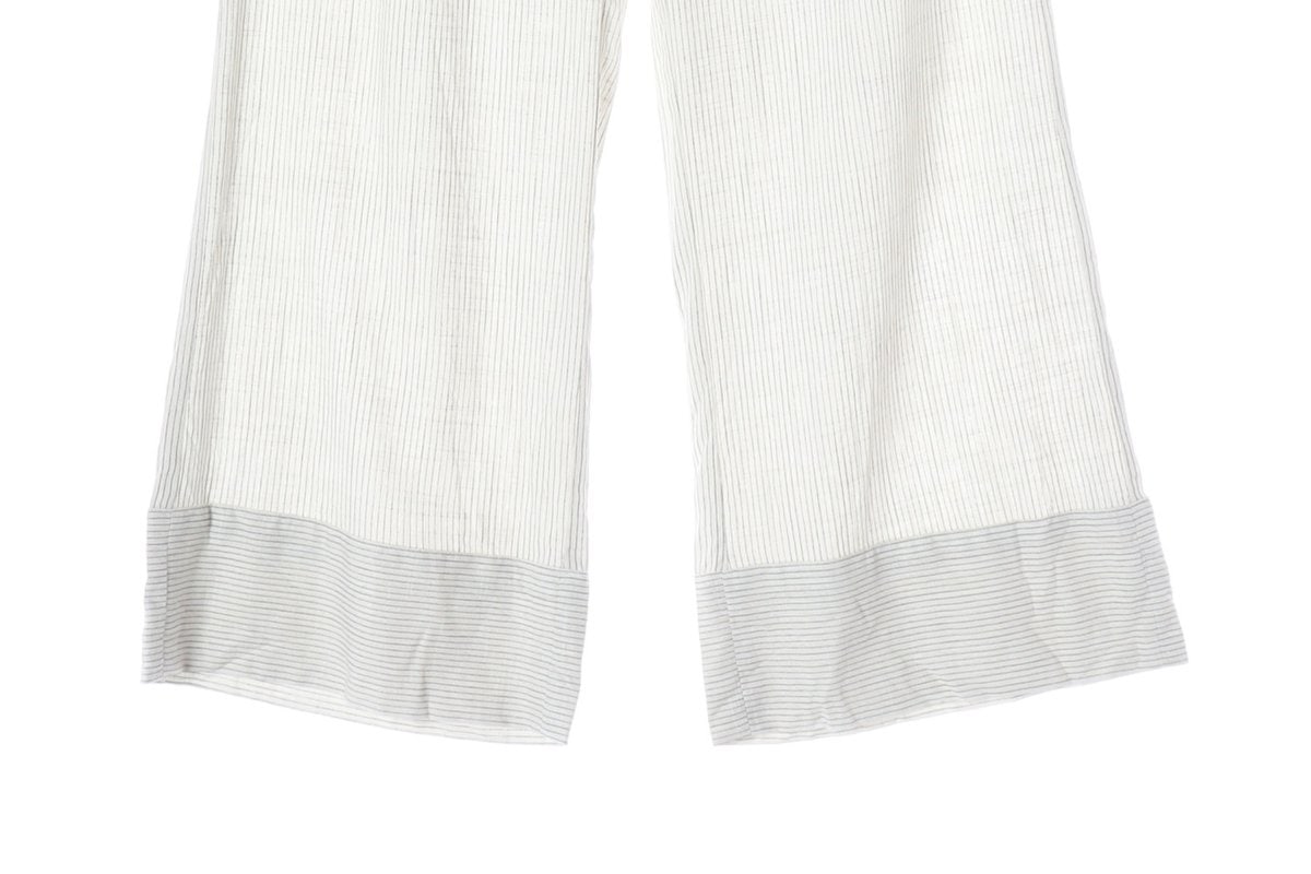 (새상품)ZARA 자라 크림 스트라이프 와이드 밴딩 이지 팬츠 바지 XL 이미지 5