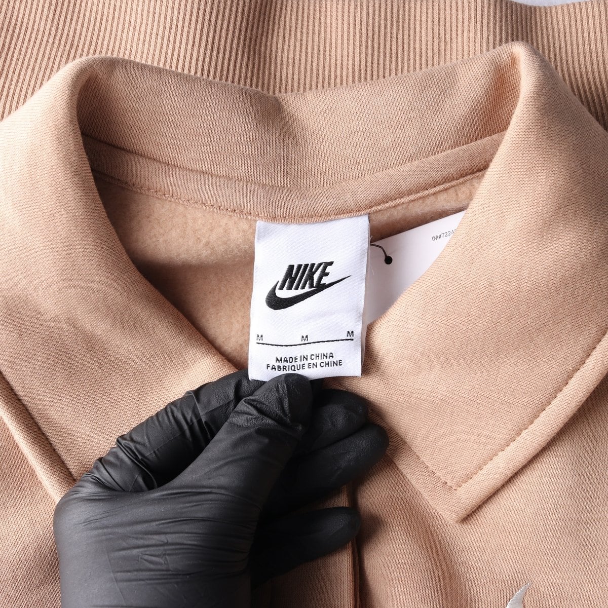 (새상품)나이키 22FW 베이지 폴로 카라 맨투맨 기모 스웨트셔츠 M 상세 이미지 5