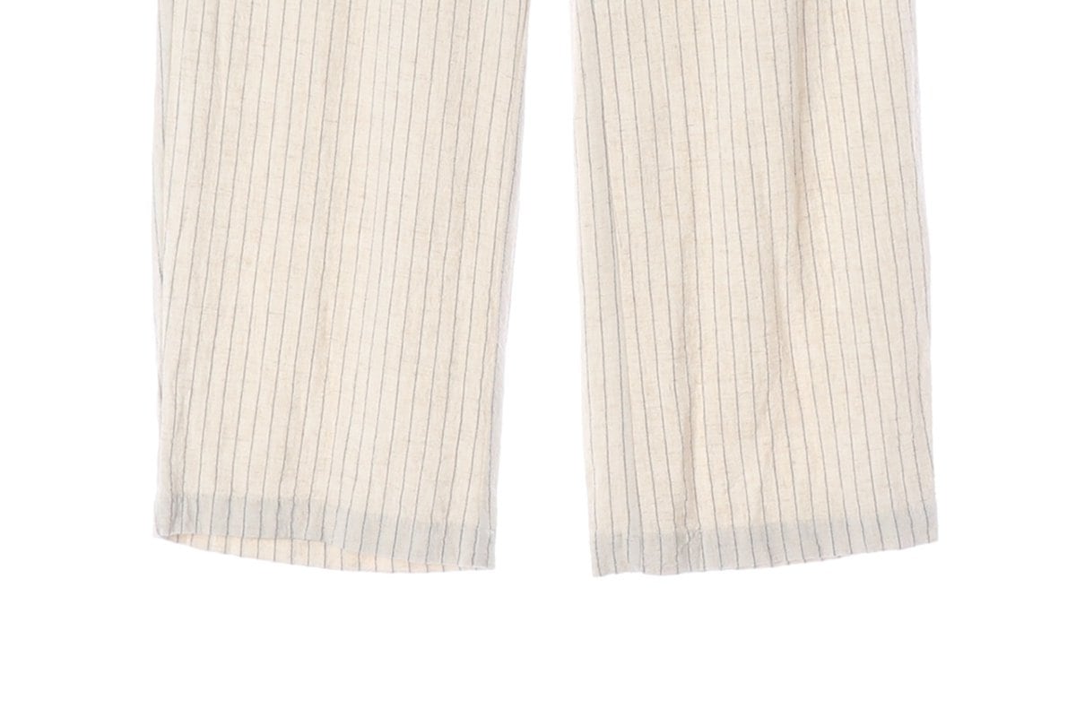 ZARA 자라 린넨 오트밀 스트라이프 밴딩 바지 팬츠 XS 상세 이미지 5