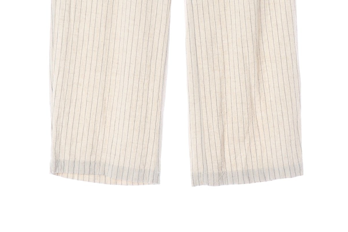 ZARA 자라 린넨 오트밀 스트라이프 밴딩 바지 팬츠 XS 이미지 5
