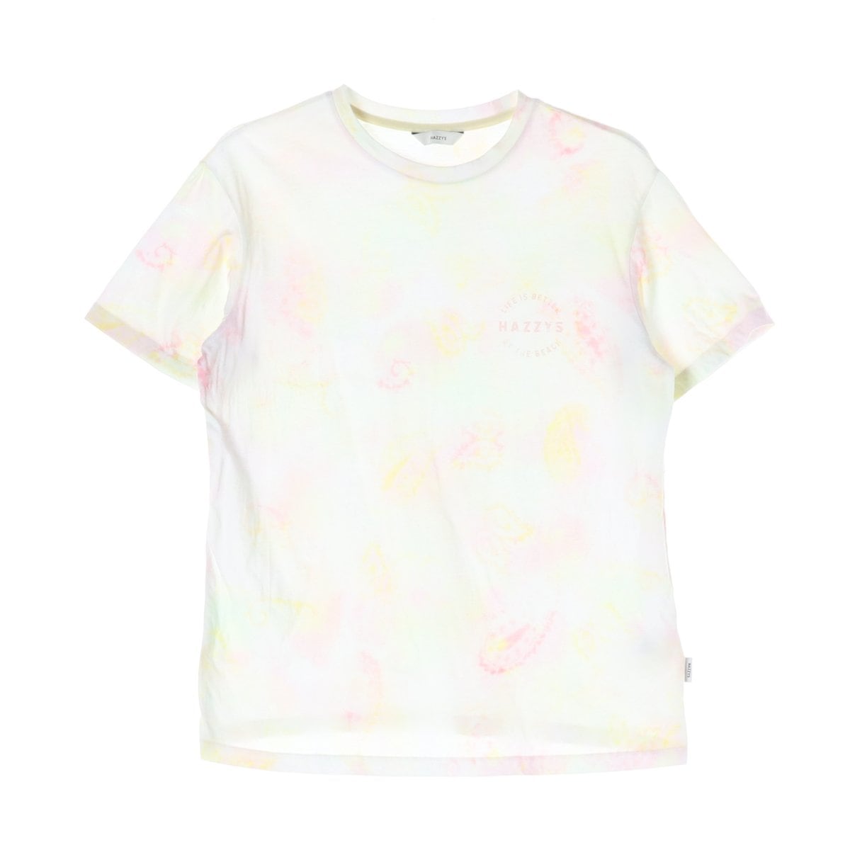 HAZZYS 헤지스 21SS 화이트 옐로우 그라데이션 반팔 티셔츠  상세 이미지 1