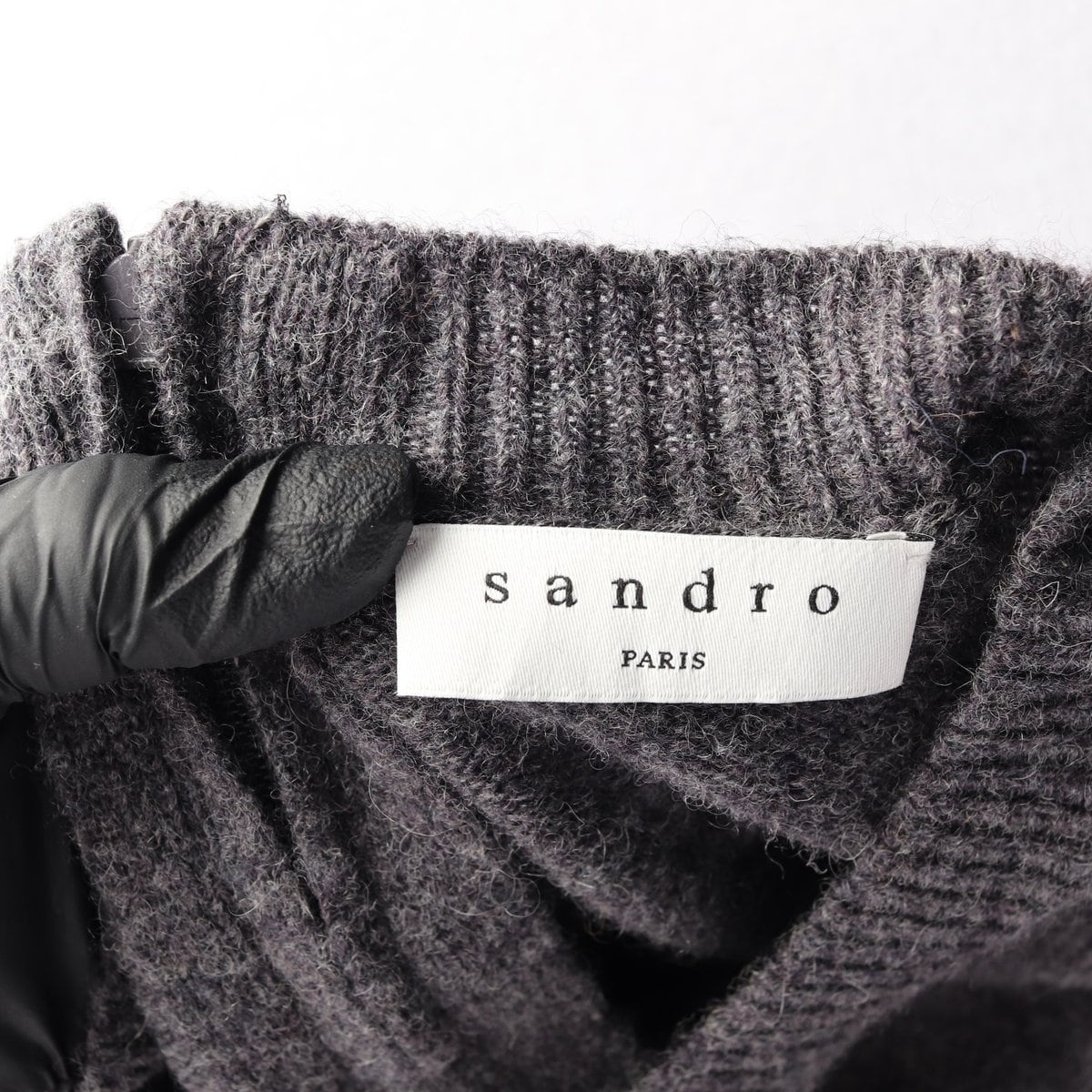 SANDRO 산드로 울76% 그레이 긴팔 롱 니트원피스  상세 이미지 6