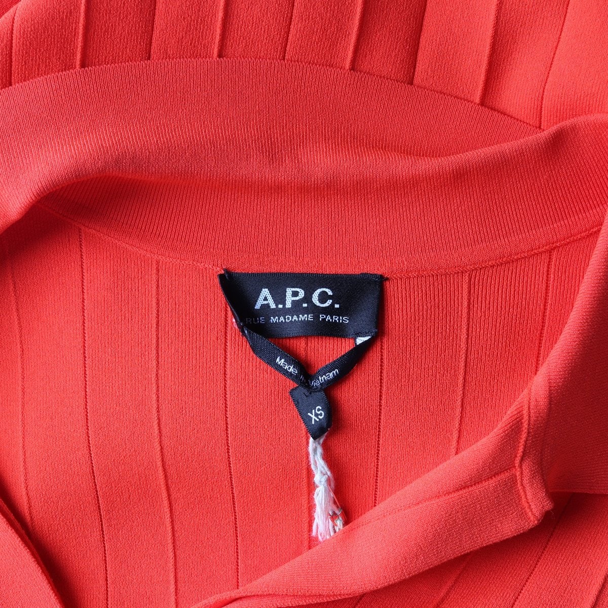 (새상품) APC 아페쎄 오렌지 플리츠 반팔 카리 원피스 피케원피스  이미지 6