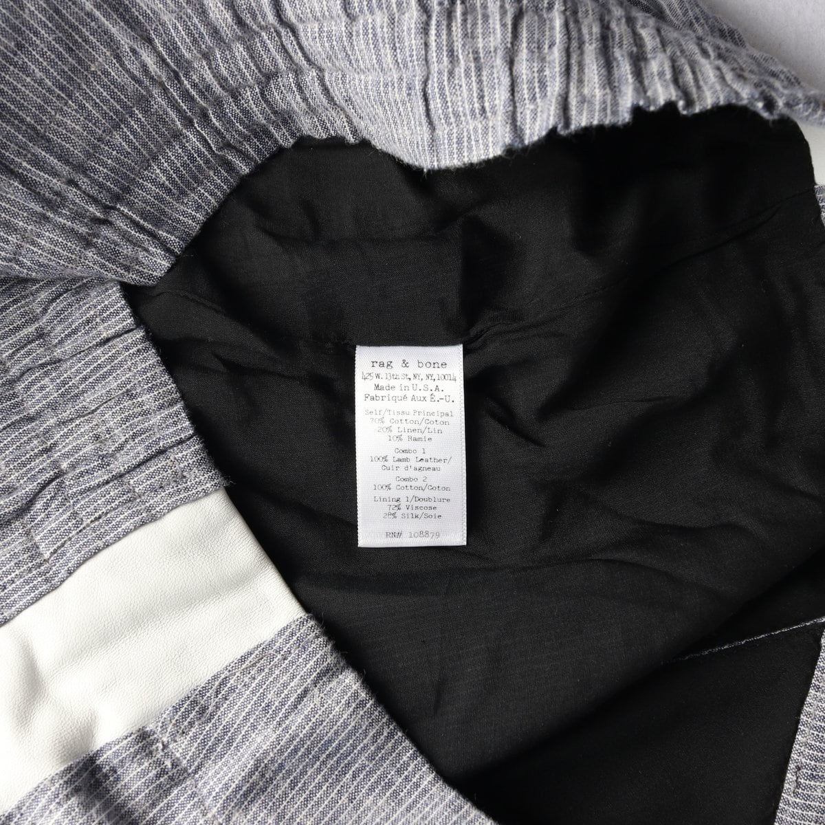 RAG & BONE 랙앤본 린넨 그레이 쇼츠 뒷밴딩 반바지 팬츠 상세 이미지 6