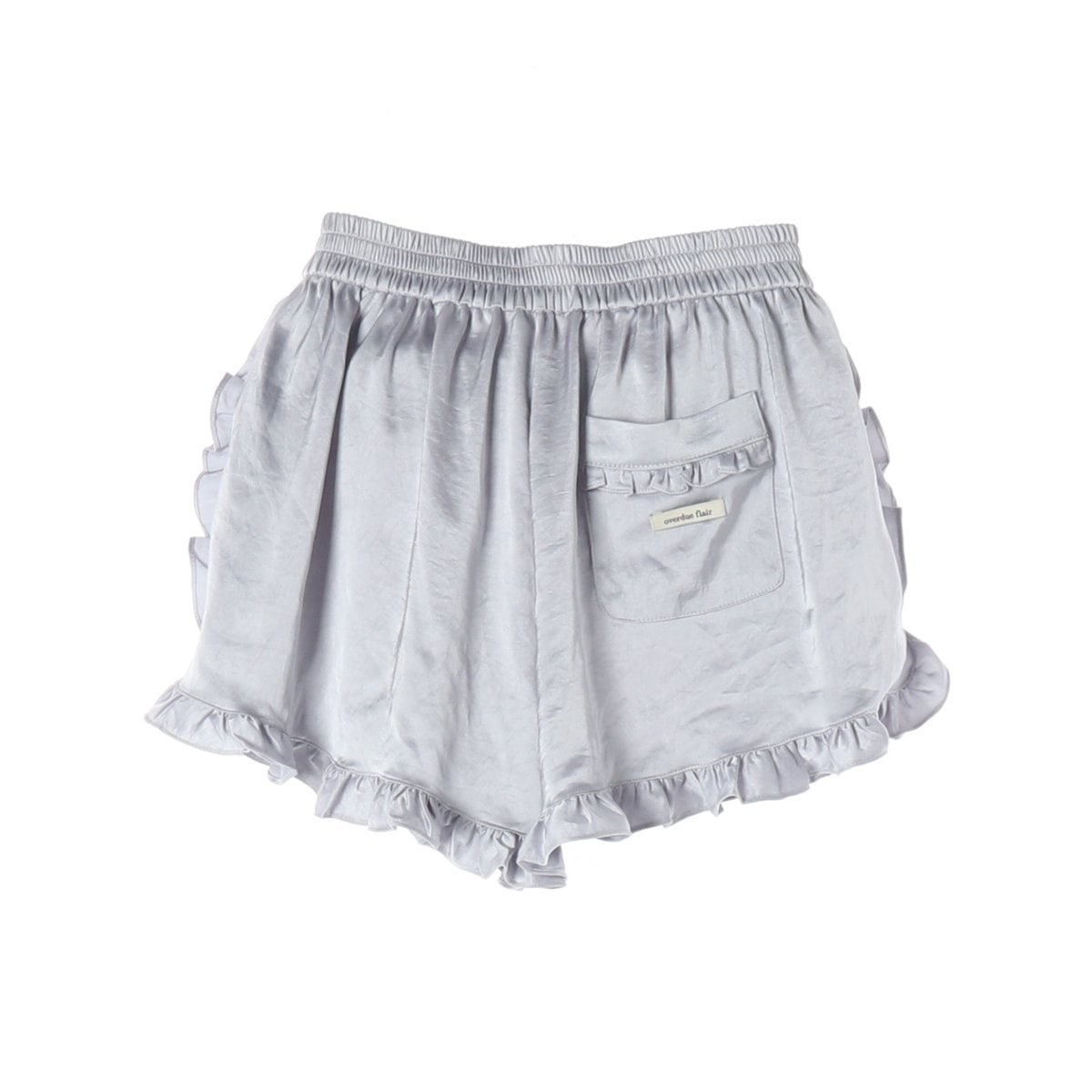 오버듀플레어 25SS 그레이 새틴 프릴 쇼츠 밴딩 반바지 이미지 2