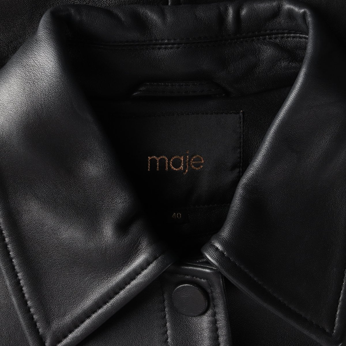 MAJE 마쥬 천연양가죽 싱글 버튼 가죽 숏 자켓 레더 재킷  상세 이미지 6