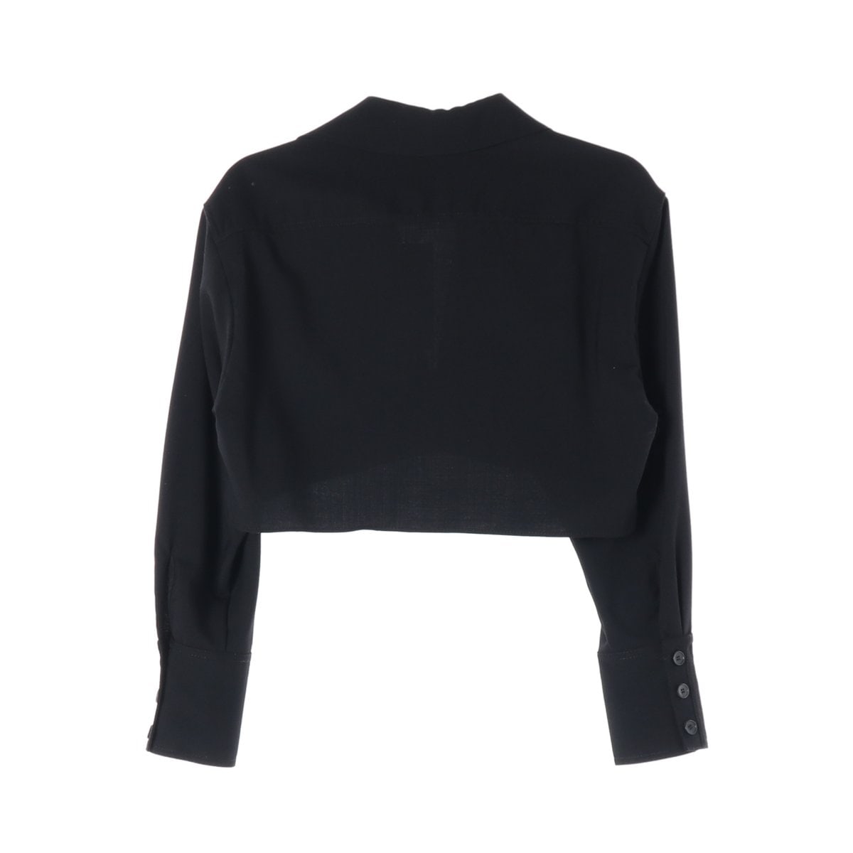 (새상품)ZARA 자라 블랙 카라 크롭 셔츠 재킷 볼레로 자켓 M 이미지 2