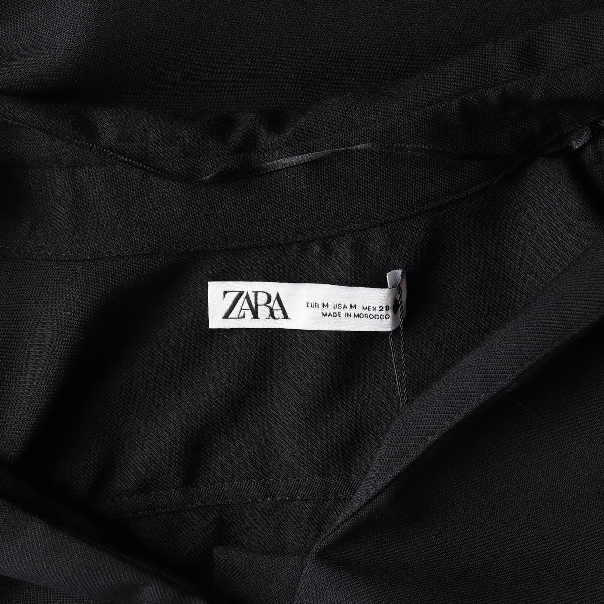 (새상품)ZARA 자라 블랙 카라 크롭 셔츠 재킷 볼레로 자켓 M 이미지 5
