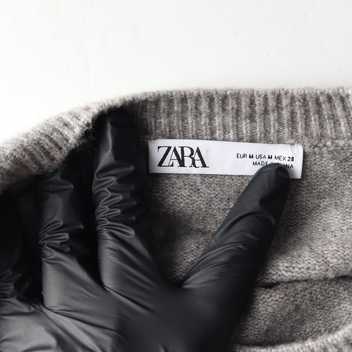 ZARA 자라 그레이 오버핏 라운드 니트 원피스 M  상세 이미지 6