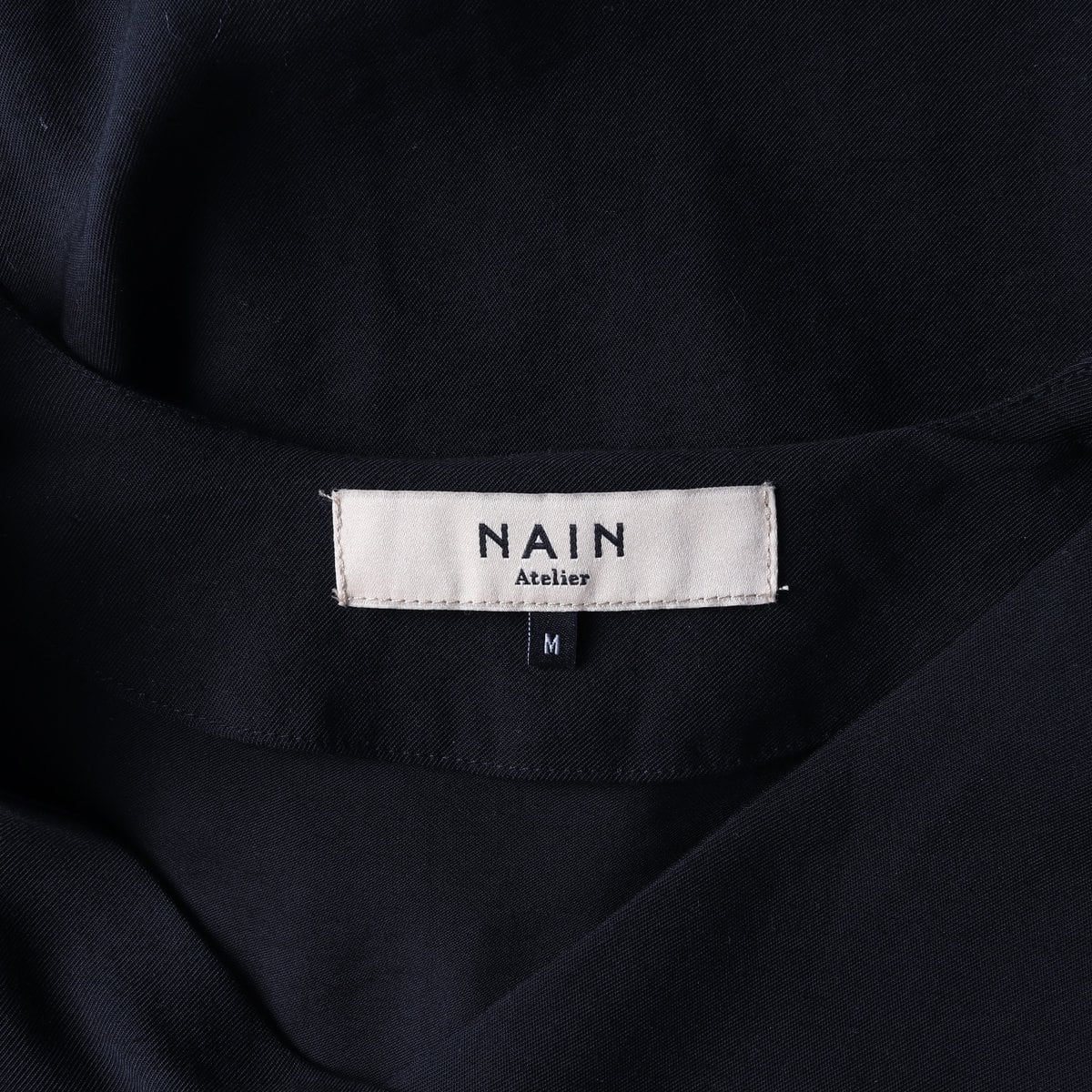 NAIN 나인 블랙 브이넥 핀턱 버튼 긴팔 원피스 드레스 M 상세 이미지 6