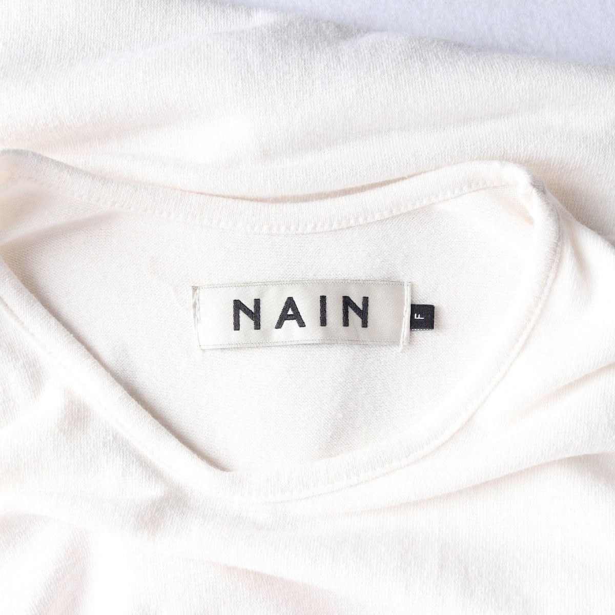 NAIN 나인 화이트 아이보리 반팔 티셔츠  상세 이미지 5