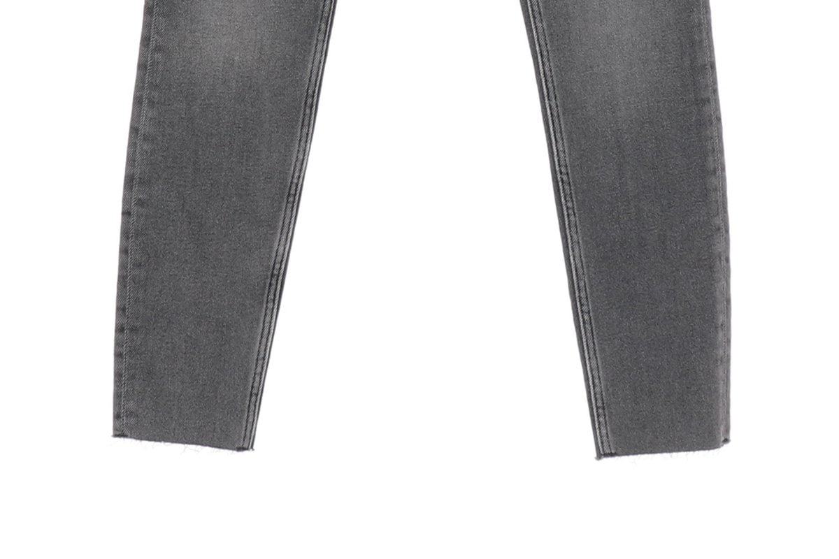 (새상품)ZARA 자라 그레이 워싱 컷아웃 슬림 데님 청바지  이미지 5