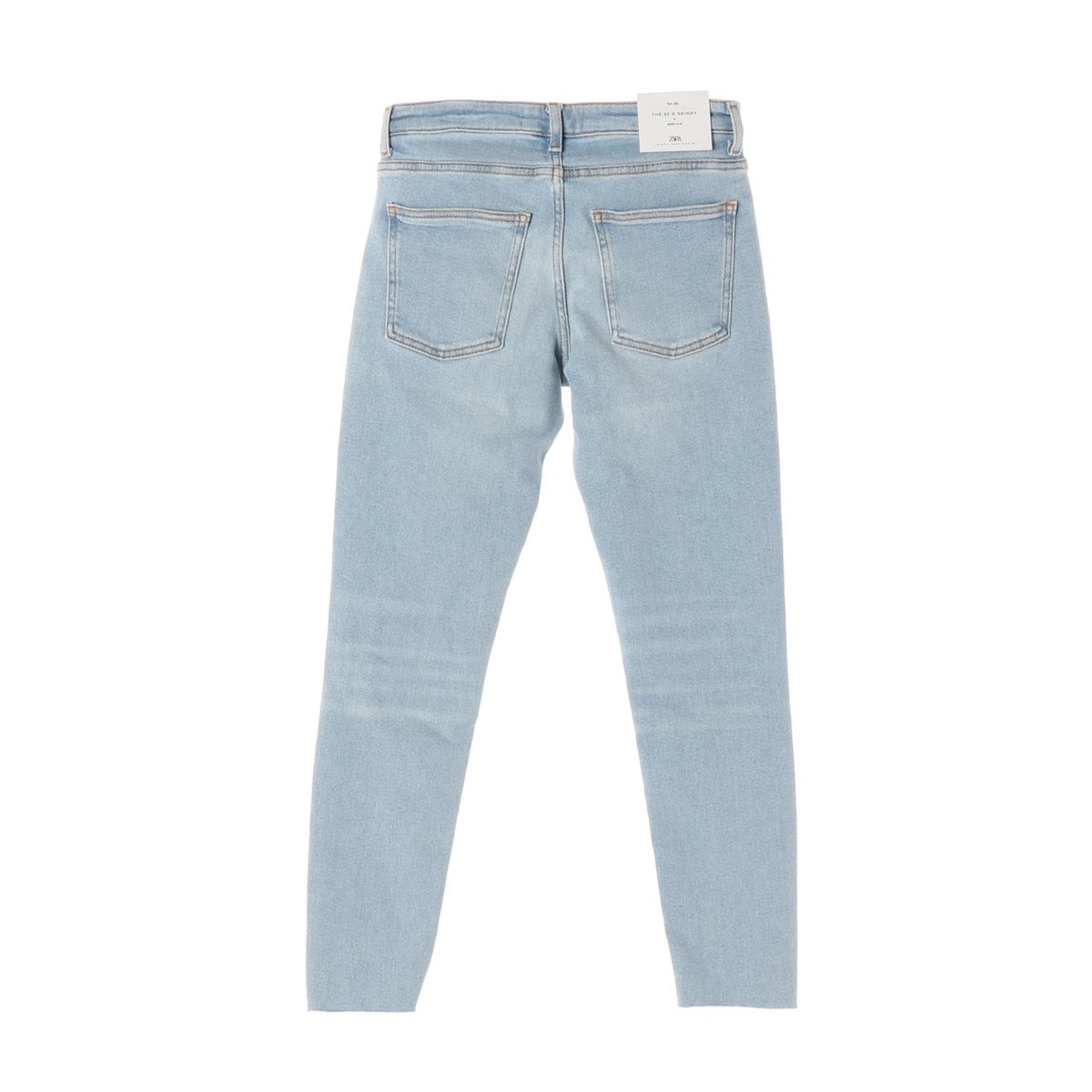 (새상품)ZARA 자라 연청 워싱 컷아웃 슬림 데님 청바지  상세 이미지 2