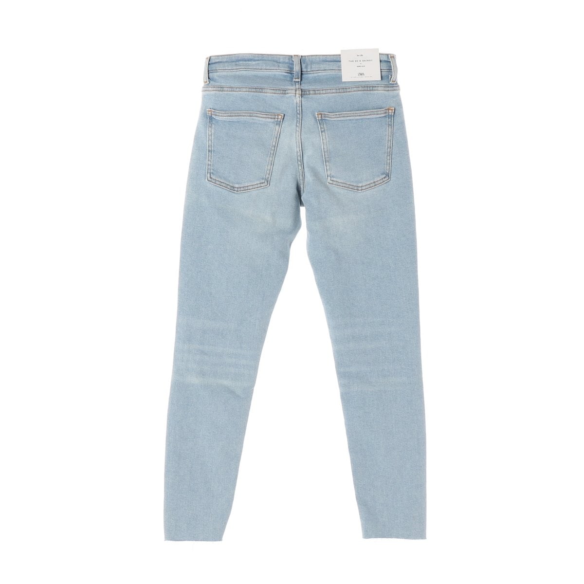 (새상품)ZARA 자라 연청 워싱 컷아웃 슬림 데님 청바지  이미지 2
