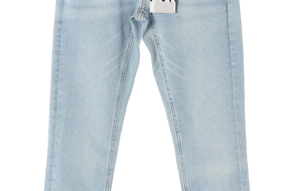 (새상품)ZARA 자라 연청 워싱 컷아웃 슬림 데님 청바지  이미지 4