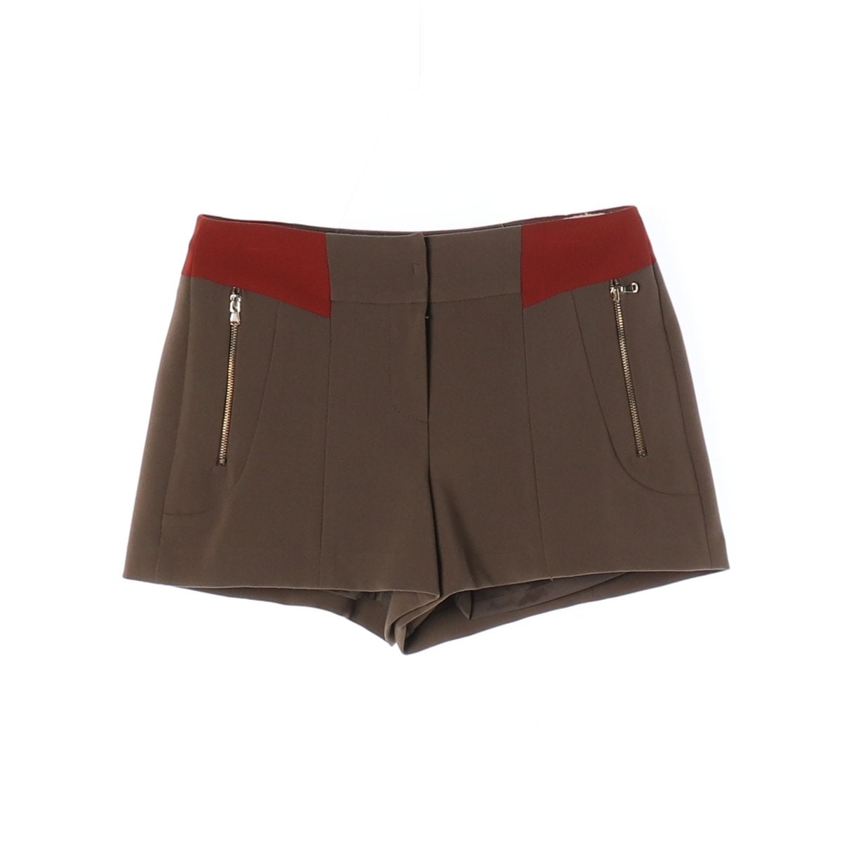 에고이스트 카키 브라운 지퍼 쇼츠 슬랙스 반바지 이미지 1