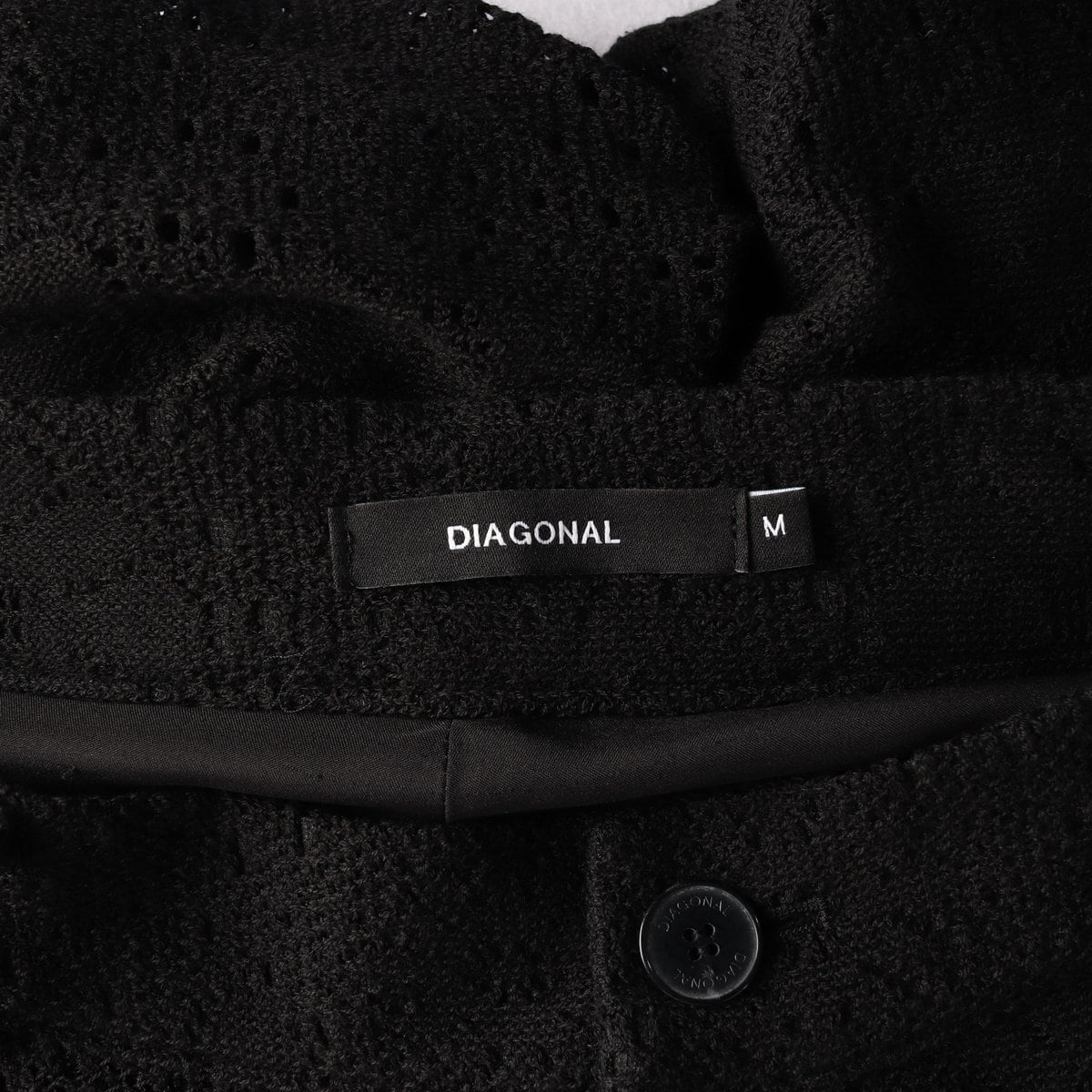 DIAGONAL 다이애그널 블랙 레이스 와이드 슬랙스 바지 상세 이미지 6